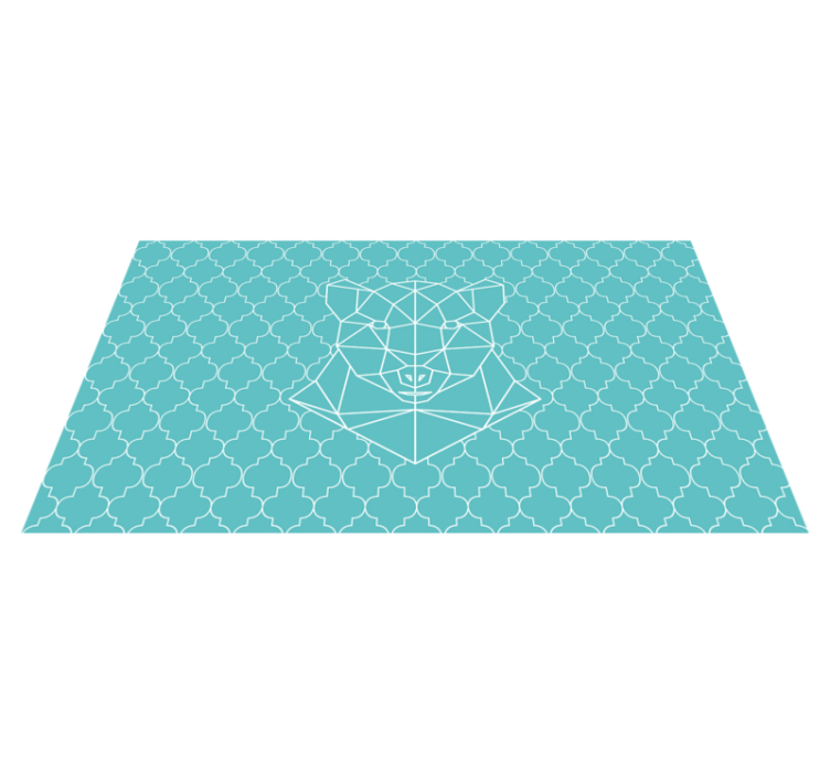 動物 ビニールマット 幾何学的クマデザイン - TENSTICKERS