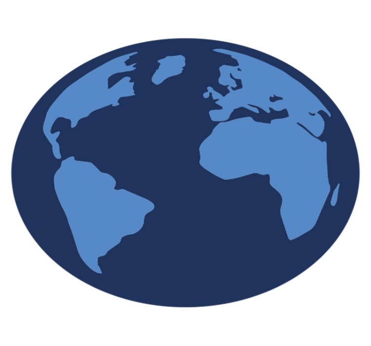 世界地図 ビニールマット 地球儀の表現 - TENSTICKERS