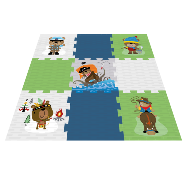 壁画 モアチルドレン かわいいクマの冒険 - TENSTICKERS