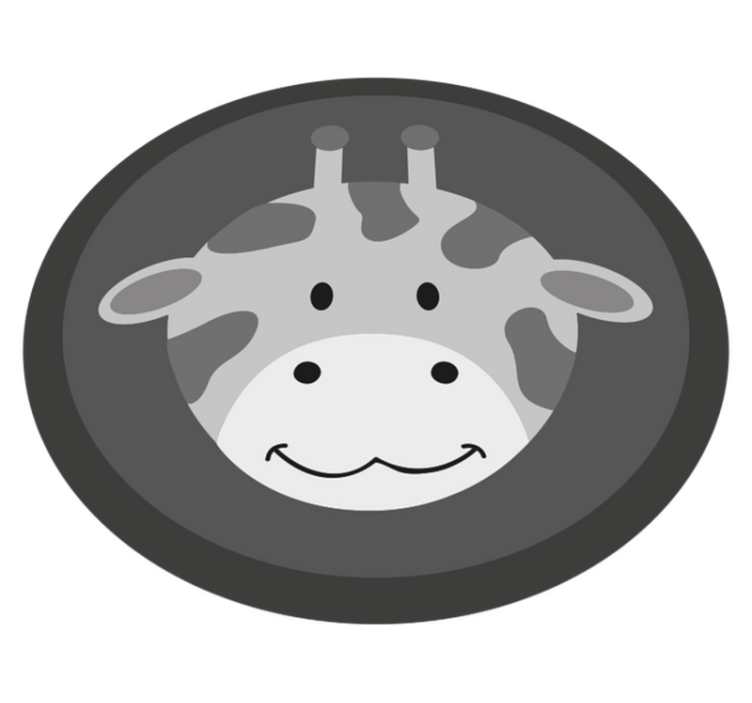 保育園 ビニールマット グレーの赤ちゃんキリン - TENSTICKERS