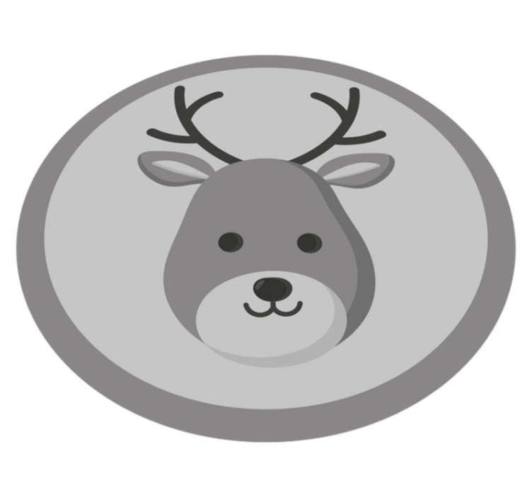 保育園 ビニールマット グレーの子鹿 - TENSTICKERS