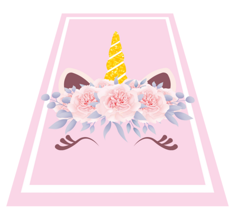 子供 ビニールマット ユニコーンフローラルマジック - TENSTICKERS
