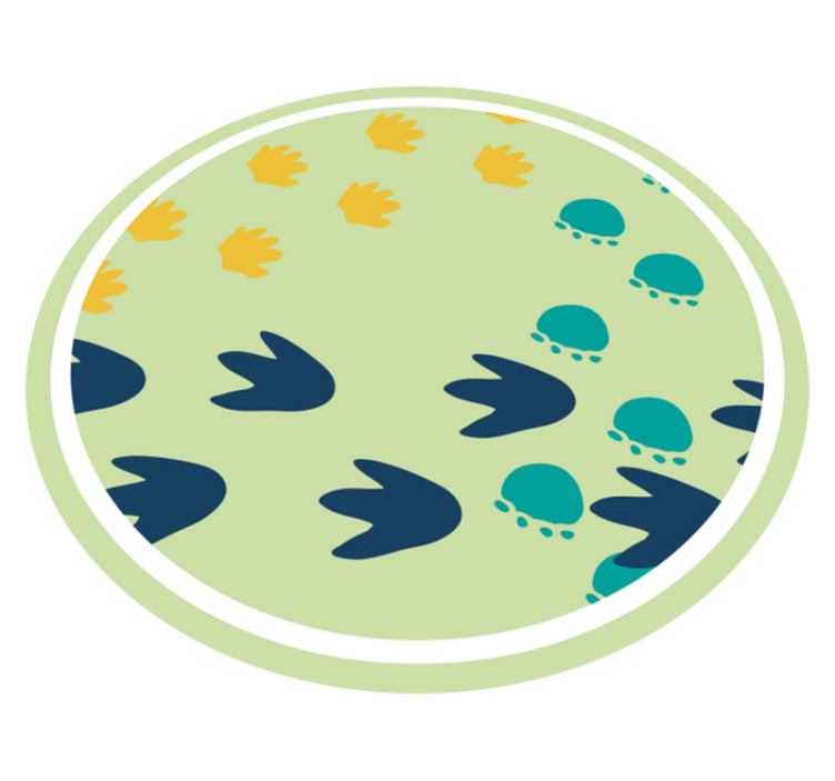 恐竜の足跡の赤ちゃんのプレイマット - TENSTICKERS