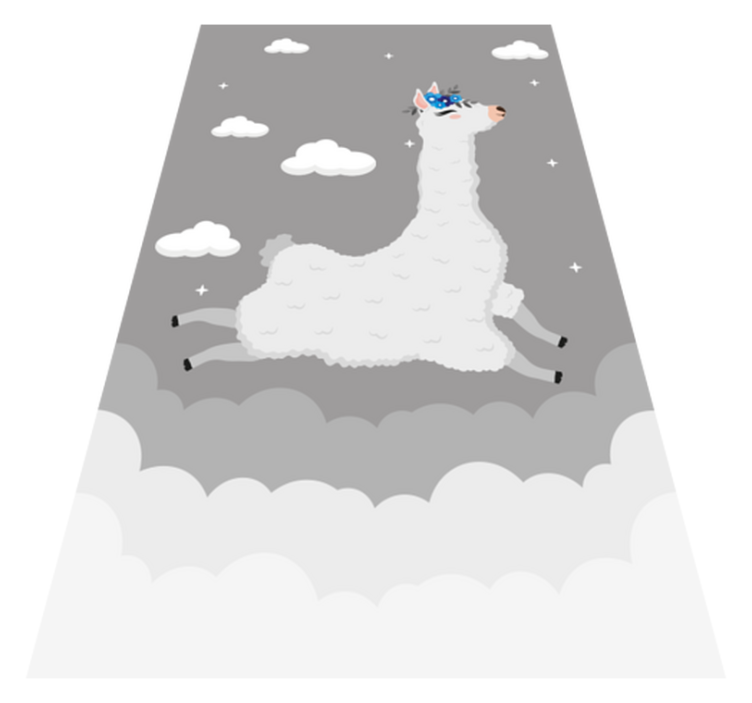 子供 ビニールマット ライリーラマのファンタジー - TENSTICKERS