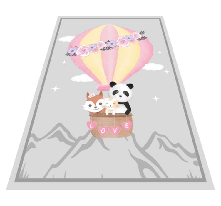 子供 ビニールマット 熱気球の愛 - TENSTICKERS