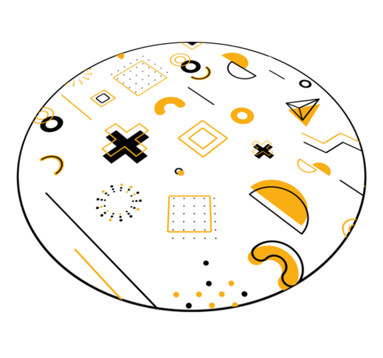 幾何学的なビニールマット現代的な数学の形状 - TENSTICKERS