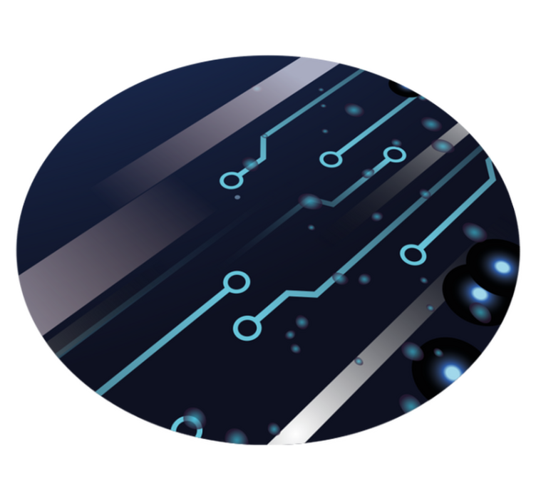 十代の若者たち ビニルマット 回路基板模様 - TENSTICKERS