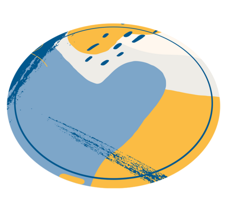 石の効果 ビニールマット 円形のアート - TENSTICKERS