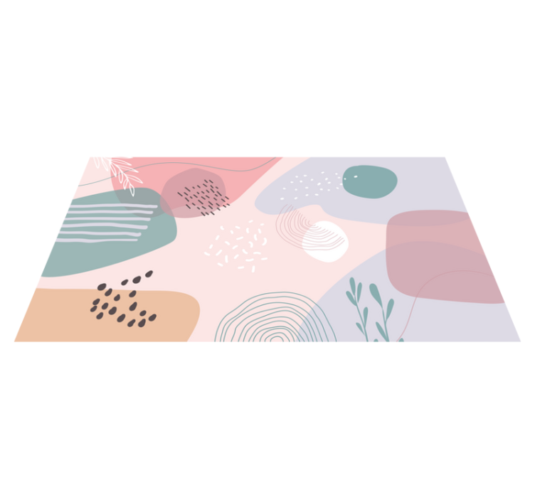 現代のビニールマット抽象的な柔らかい形状 - TENSTICKERS