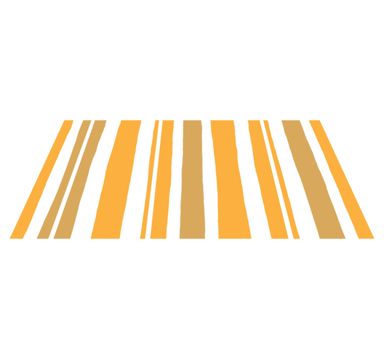 縞模様のビニールマット温かみのあるオレンジのライン - TENSTICKERS