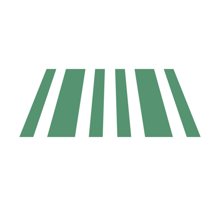 縞模様のビニールマット緑と白のストライプ - TENSTICKERS