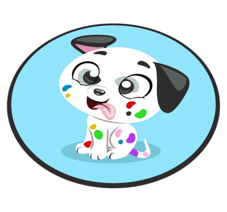 動物 ビニールマット カラフルなベビーダルメシアン - TENSTICKERS
