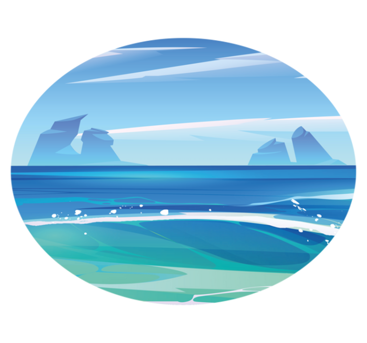 フォトミュラルネイチャー海の静けさ - TENSTICKERS