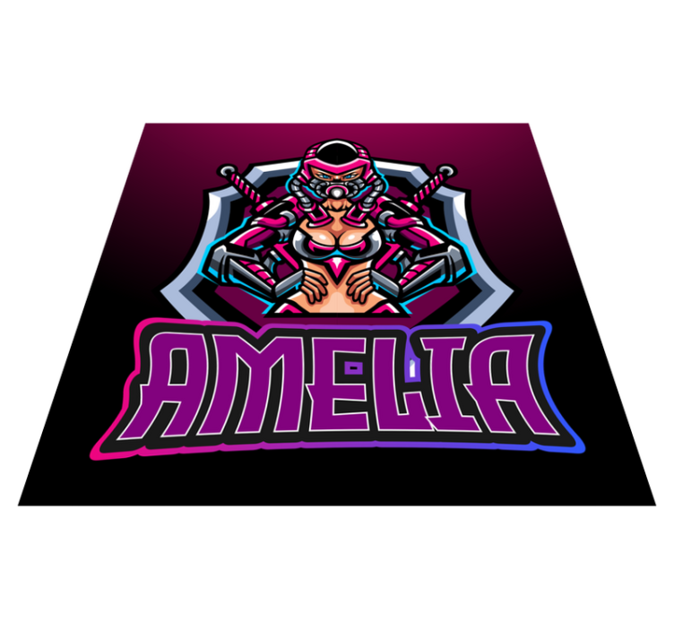 十代の若者たち ビニルマット ゲーミングヒロイン名付き - TENSTICKERS