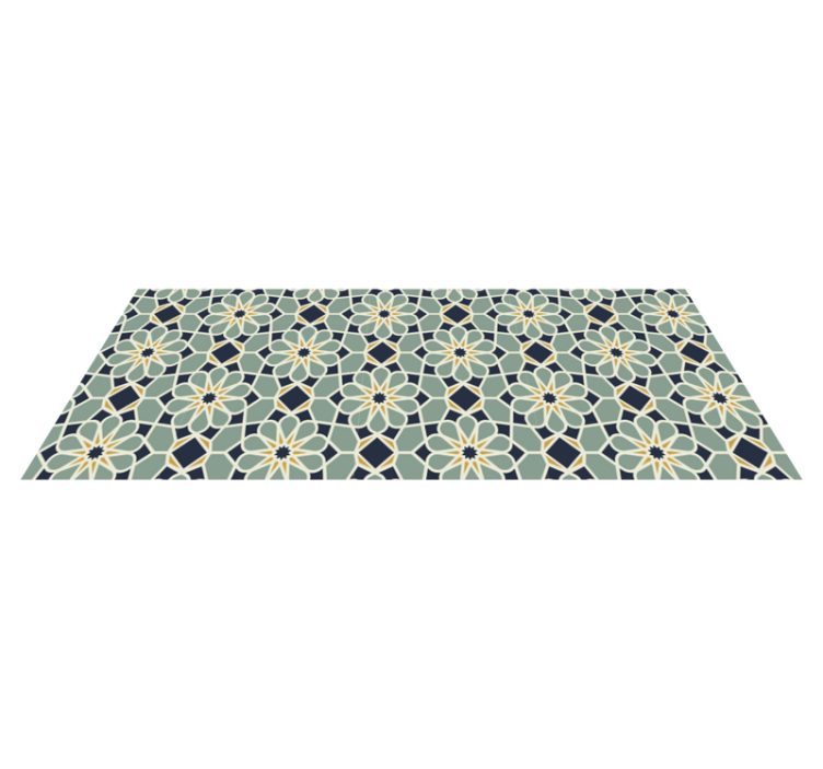 モザイク ビニールマット 洗練された幾何学模様 - TENSTICKERS