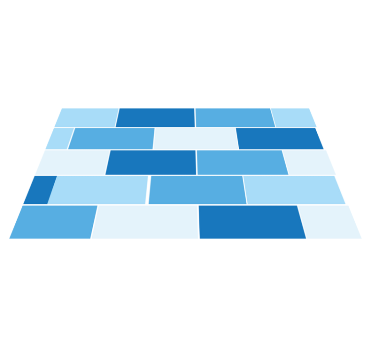 ビニール タイル カーペット 青いレンガ模様 - TENSTICKERS