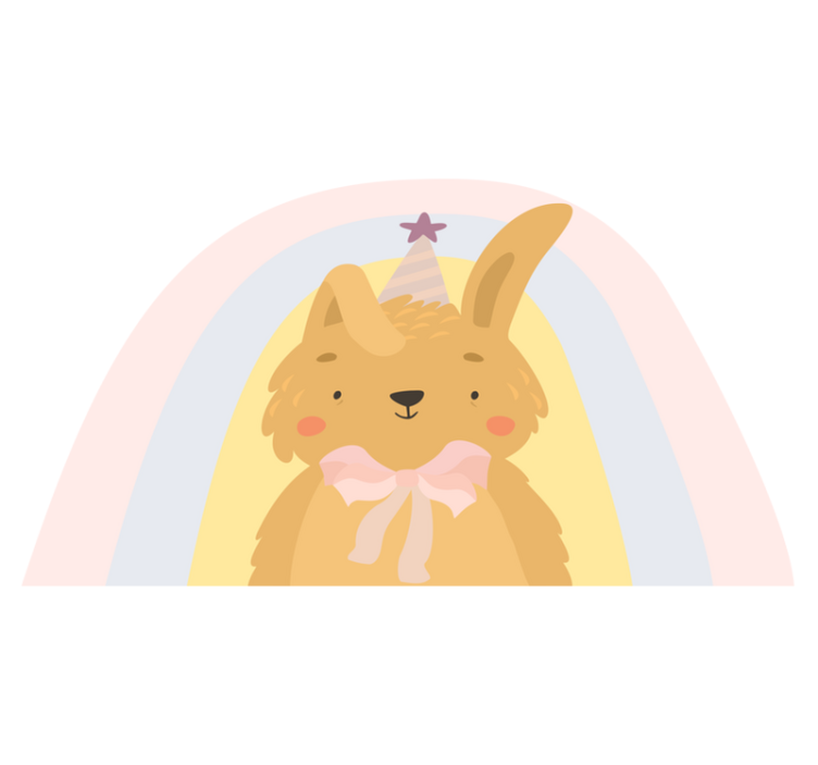 子供 ビニールマット かわいいウサギのアート - TENSTICKERS