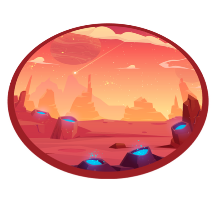 出演者 ビニールマット 宇宙の砂漠の風景 - TENSTICKERS