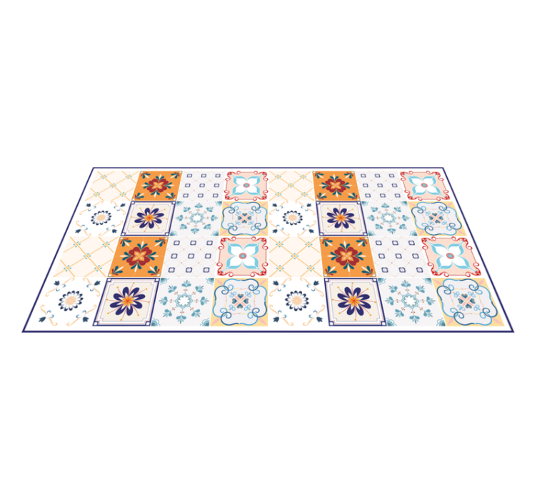 ビニール タイル カーペット カラフルなセラミックパターン - TENSTICKERS
