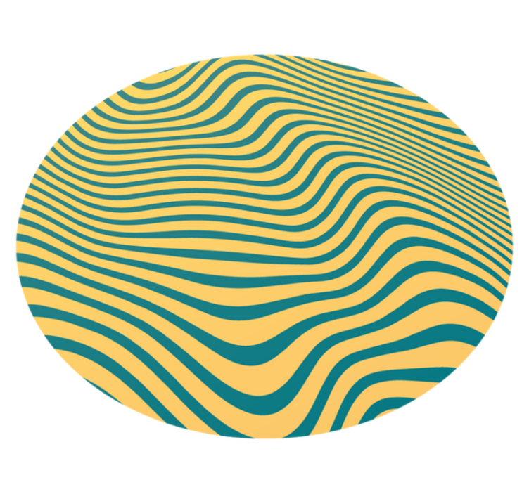 縞模様のビニールマット曲線ラインコンセプト - TENSTICKERS