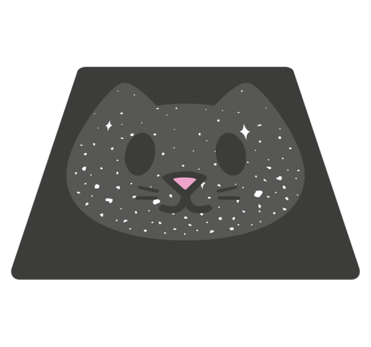 保育園 ビニールマット かわいい猫の顔 - TENSTICKERS