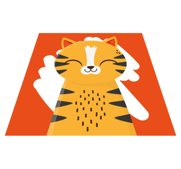 保育園 ビニールマット ハッピータイガーデザイン - TENSTICKERS