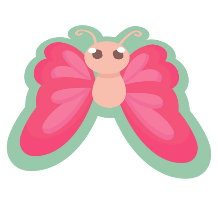 子供 ビニールマット 輝く蝶のファンタジー - TENSTICKERS