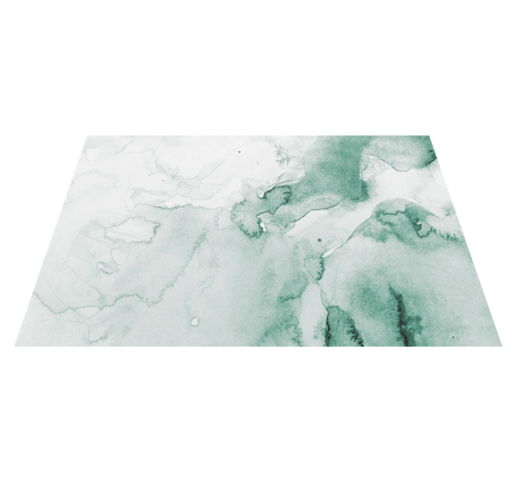白と緑の水彩画のモダンなラグ - TENSTICKERS
