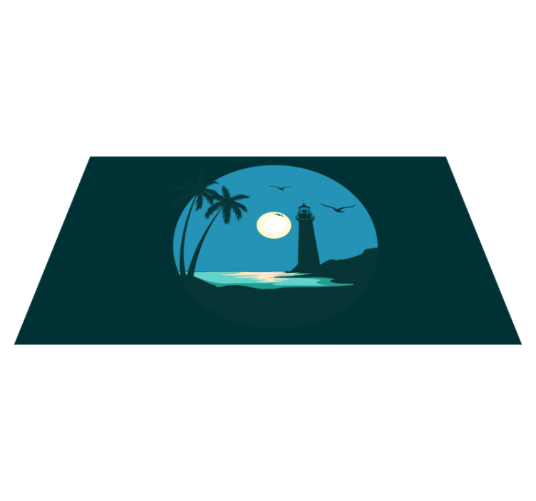 フォトミュラルネイチャー海岸の灯台の風景 - TENSTICKERS