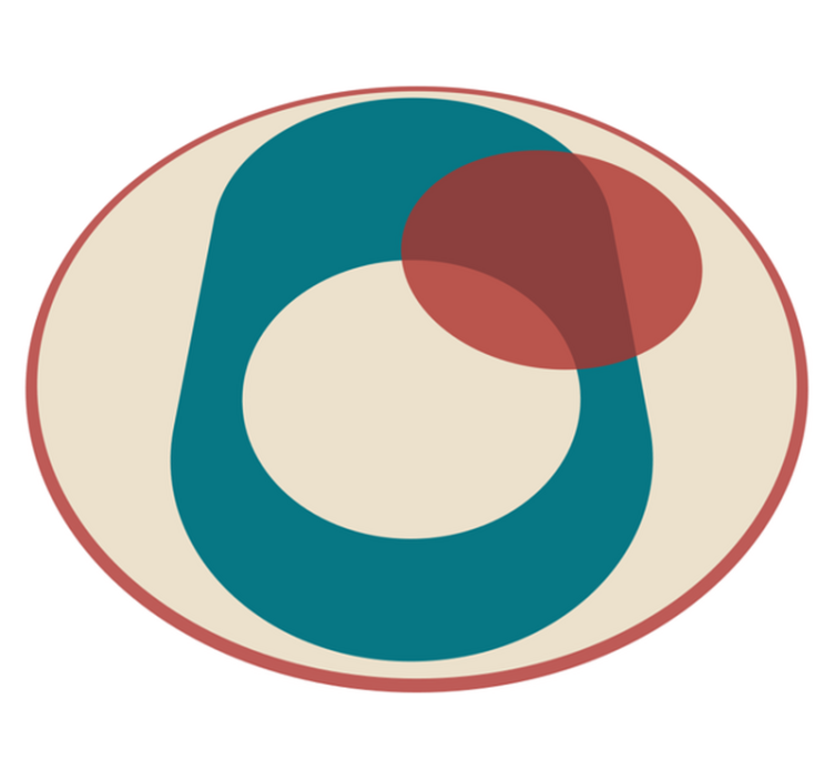 現代のビニールマット調和の円 - TENSTICKERS