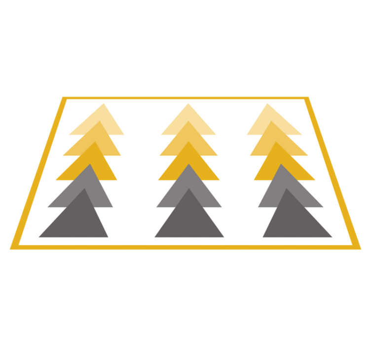 幾何学的なビニールマット三角形の色の滝 - TENSTICKERS