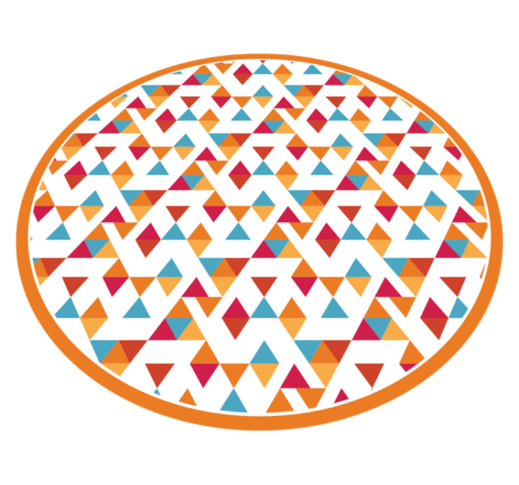 幾何学的なビニールマット カラフルな三角形デザイン - TENSTICKERS