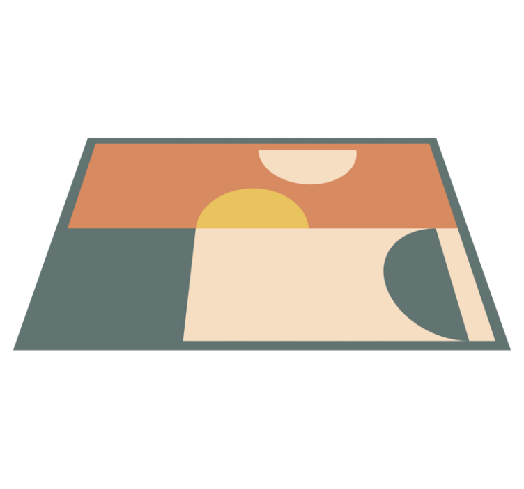 現代のビニールマット円と長方形 - TENSTICKERS