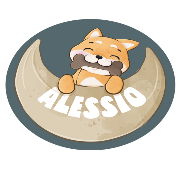 壁画 モアチルドレン 骨を持った子犬と名前 - TENSTICKERS