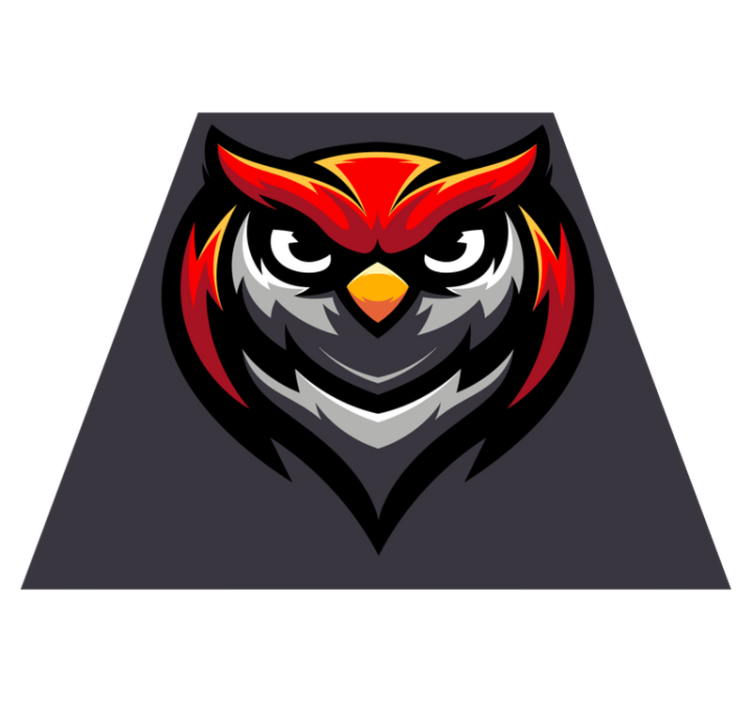 十代の若者たち ビニルマット フクロウグラフィックボールド - TENSTICKERS