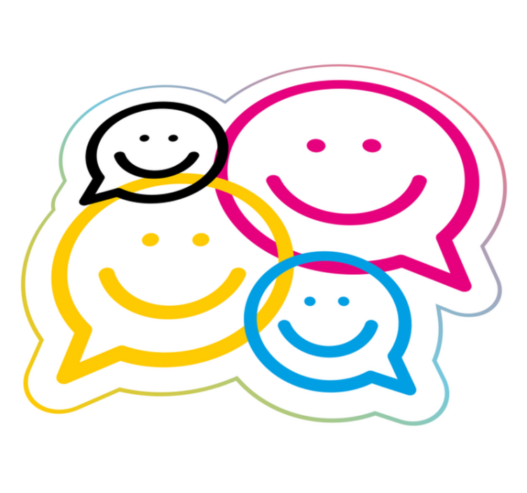 十代の若者たち ビニルマット スマイリーフェイスコレクション - TENSTICKERS