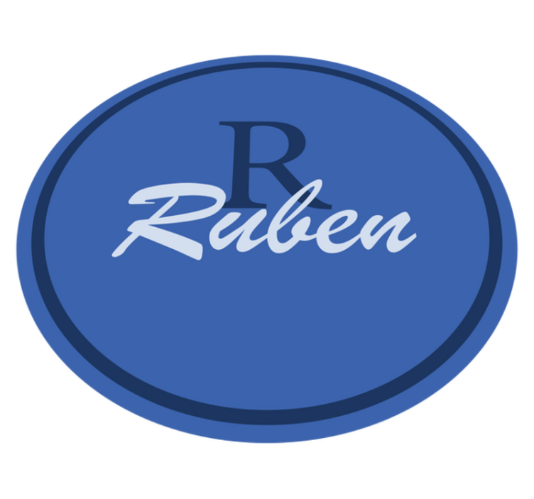 名前 ビニールマット カスタムネームサークル - TENSTICKERS