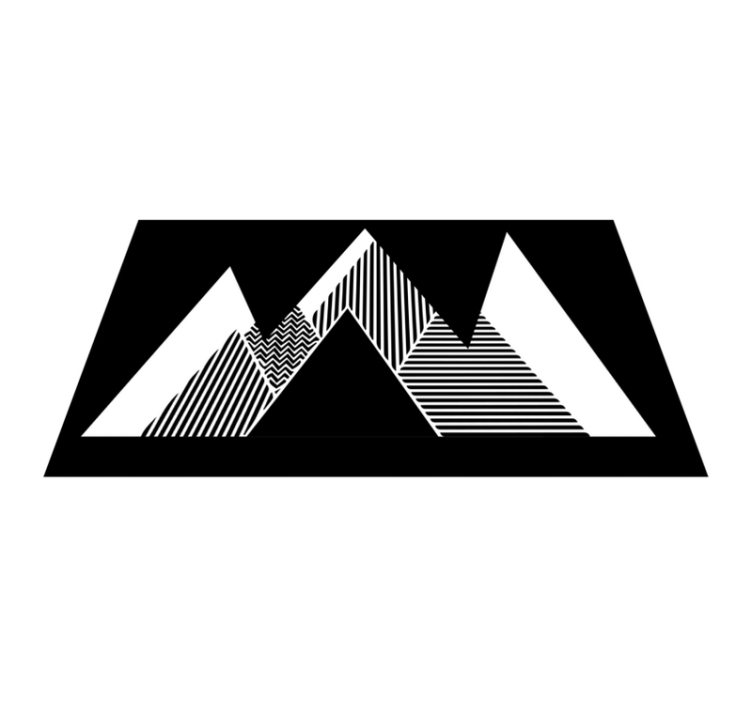 幾何学的なビニールマット スタイリッシュなジグザグパターン - TENSTICKERS