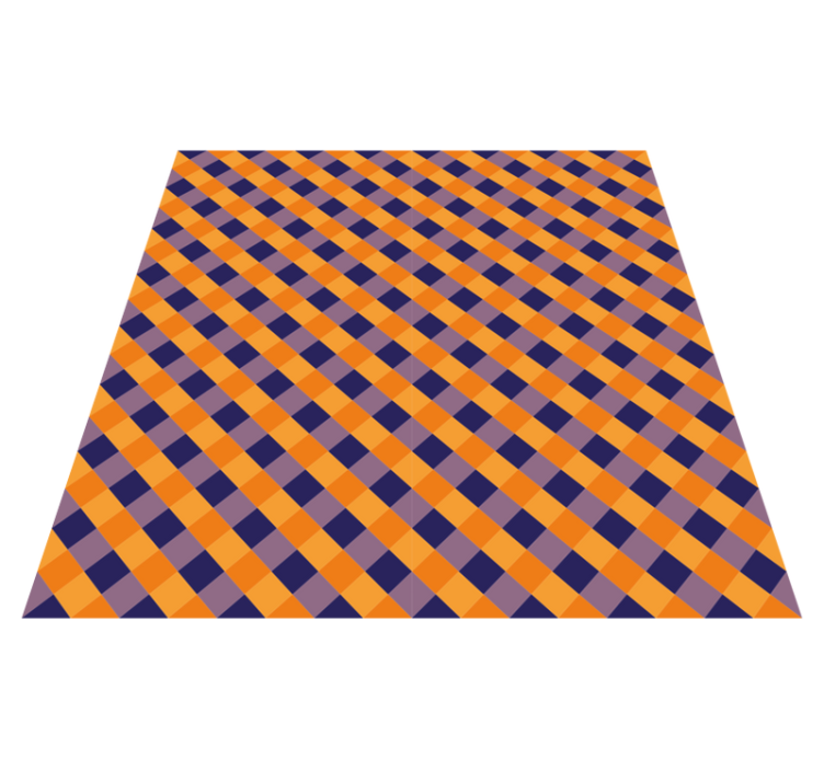 縞模様のビニールマット 斜めのカラーブロック - TENSTICKERS