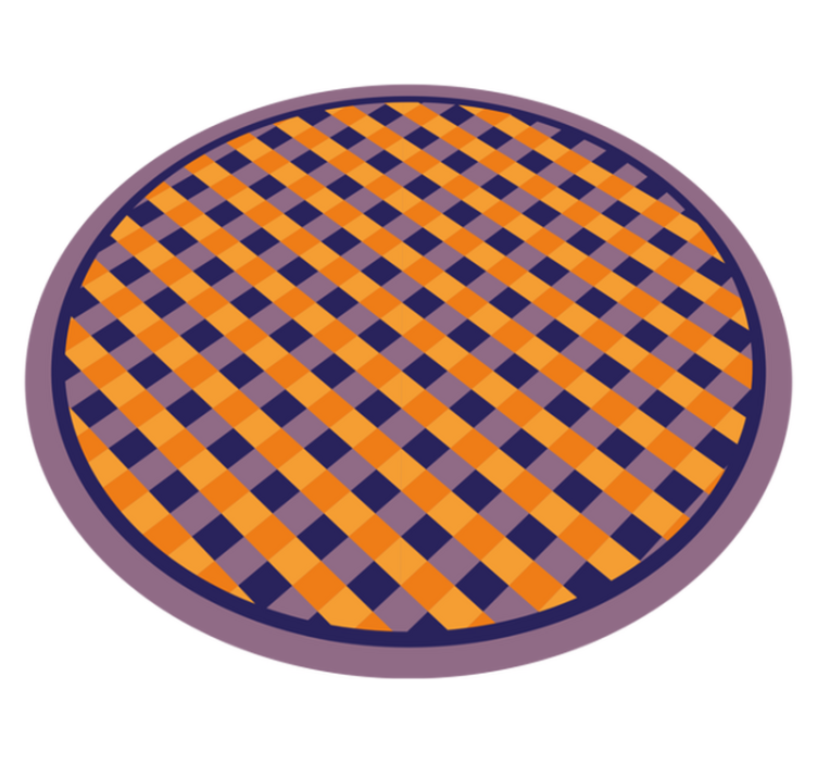 縞模様のビニールマット 大胆なチェック柄 - TENSTICKERS