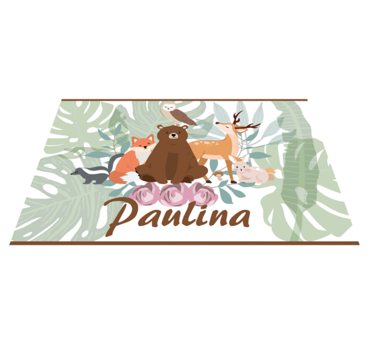 名前 ビニールマット ジャングルの動物 - TENSTICKERS