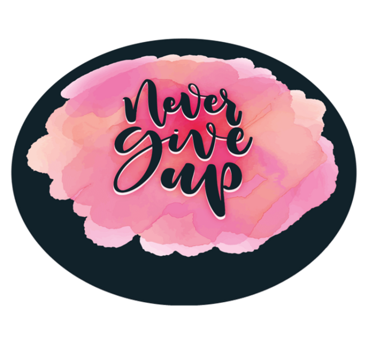 フレーズ ビニールマット 執拗に頑張る - TENSTICKERS