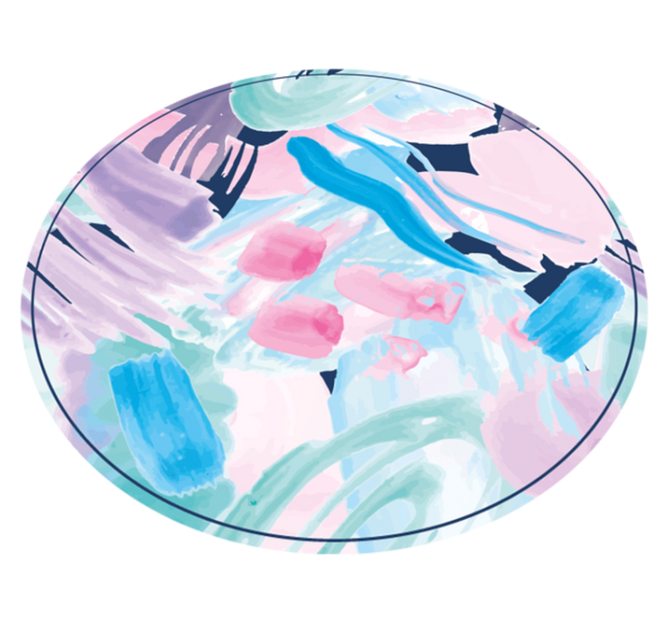 ミニマリスト ビニールマット カラフルな抽象芸術 - TENSTICKERS