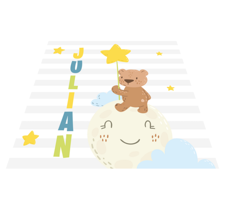 名前 ビニールマット 星のあるクマ - TENSTICKERS