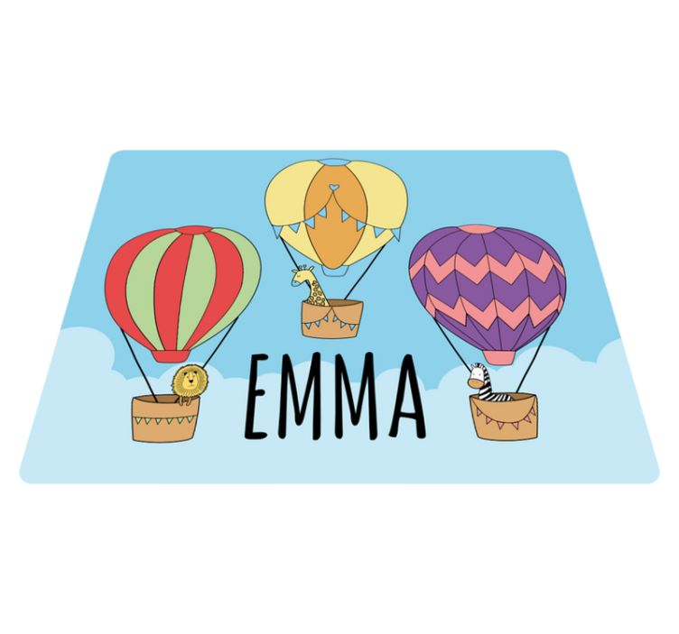 名前 ビニールマット カラフルな気球 - TENSTICKERS