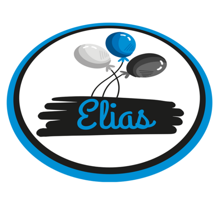 壁画 モアチルドレン 個別のグレーとブルーのバルーン - TENSTICKERS