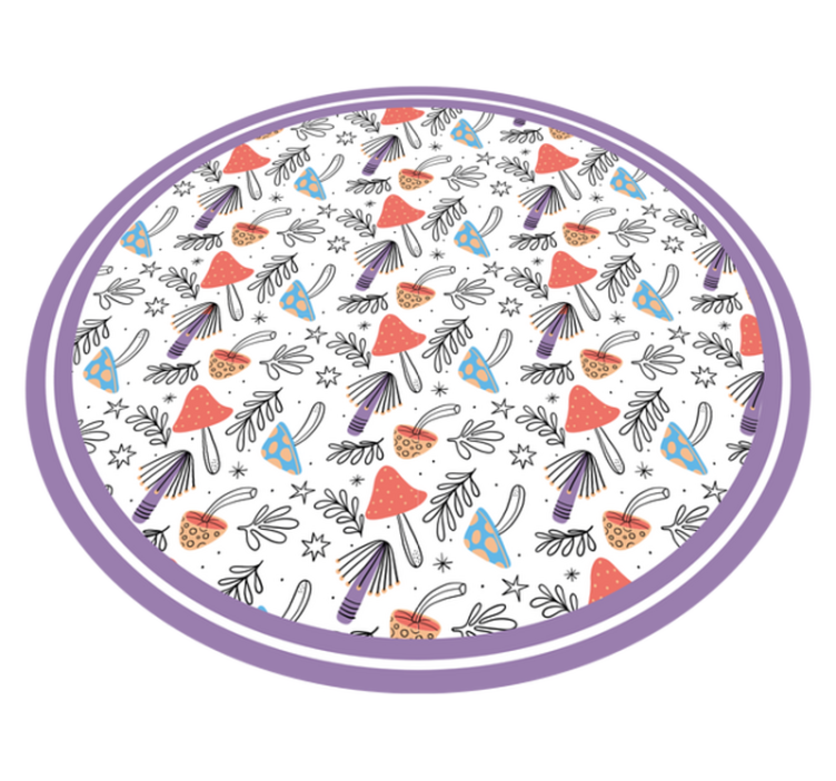 フォトミュラルネイチャーカラフルなきのこが芽生える - TENSTICKERS