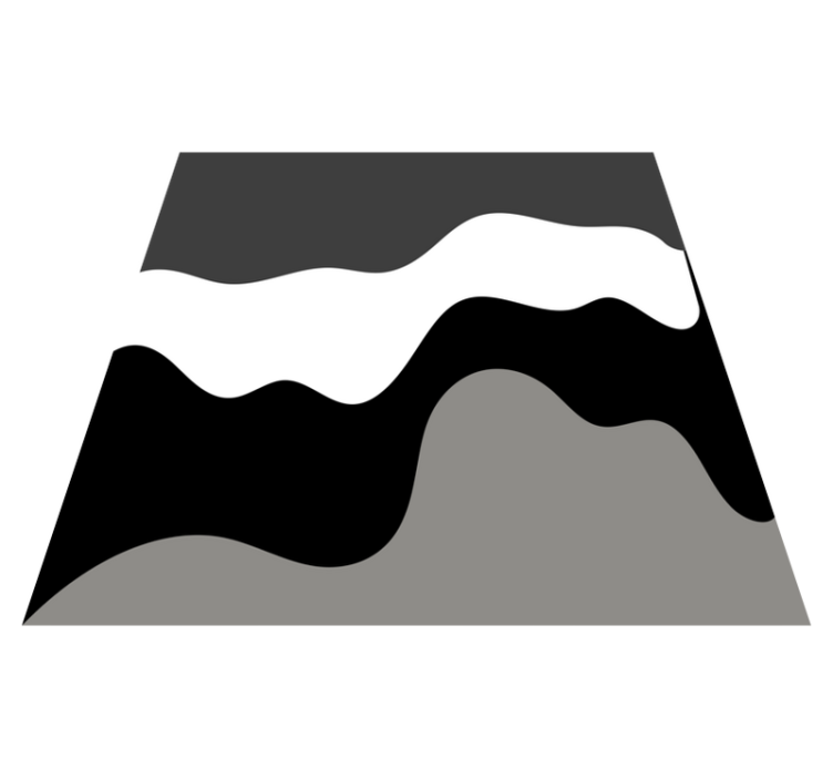 ミニマリスト ビニールマット 波状のコントラストパターン - TENSTICKERS