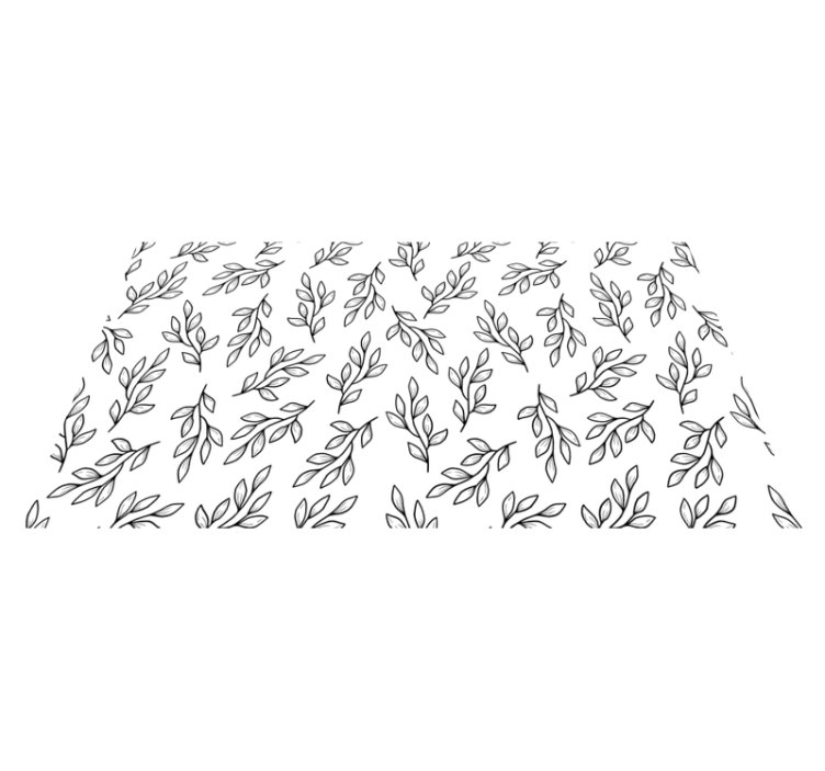 フォトミュラルネイチャー葉のある枝模様 - TENSTICKERS