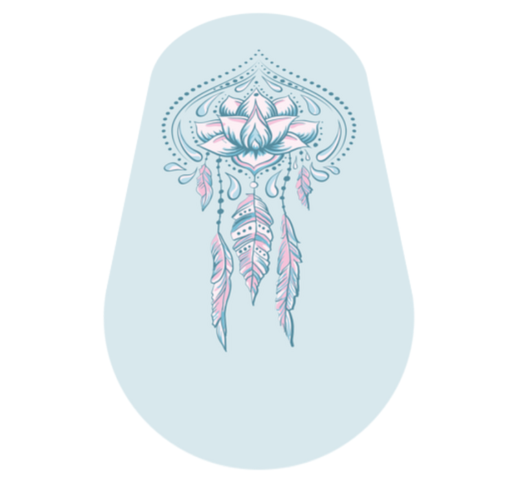 マンダラ ビニールマット 蓮の模様 - TENSTICKERS